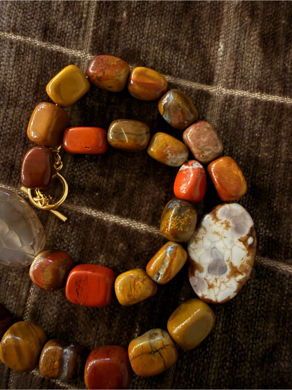 Handmade Natural Warm Gemstone Necklace